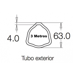 Tubo 3 metros 108 G9