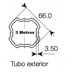 Tubo 3 metros H8